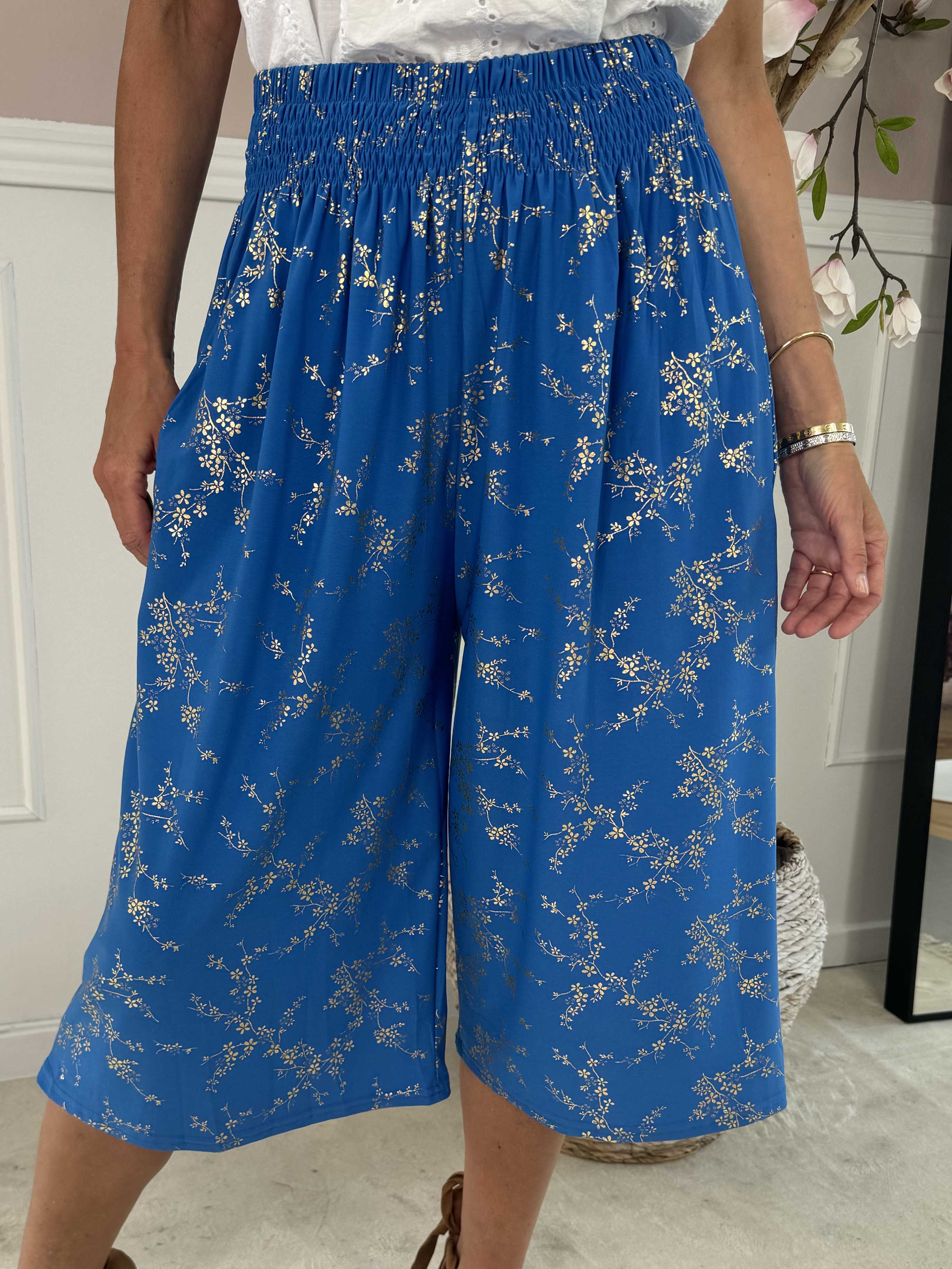 Pams Gold Knickers - Knickers i elastiskt tyg med resårkant